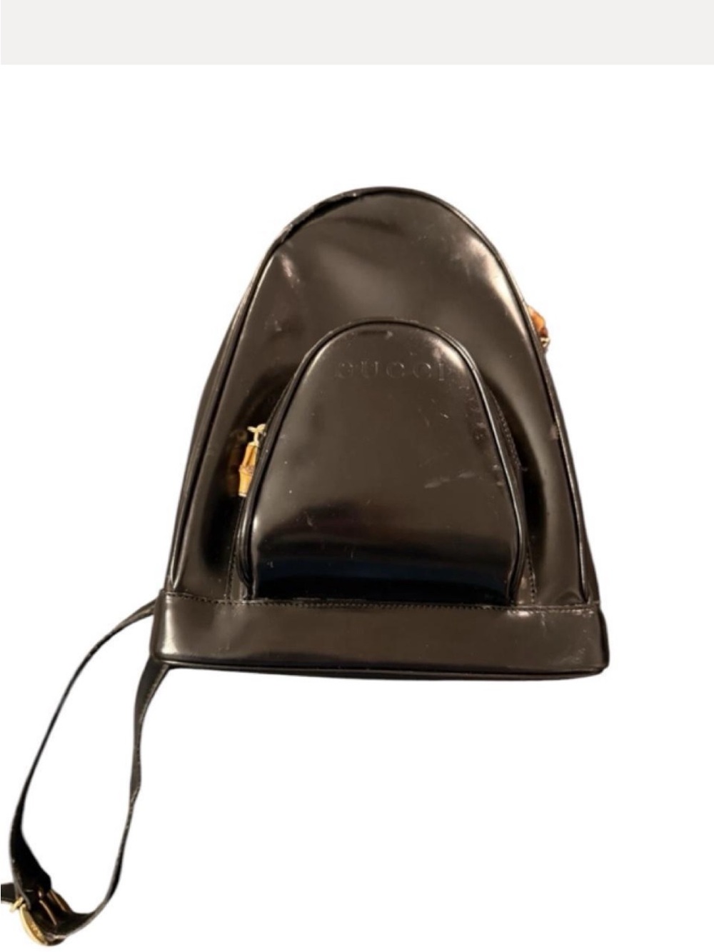 Gucci Black Leather Crossbody with Gold-Tone Hardware